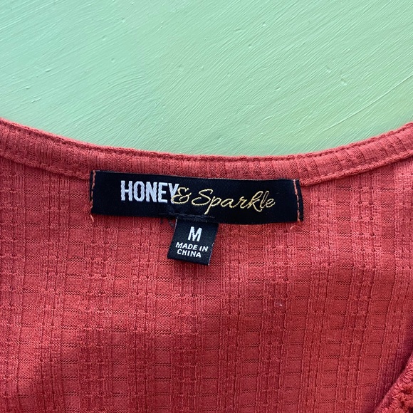 Boho Rust Flowy Shirt - Picture 5 of 5